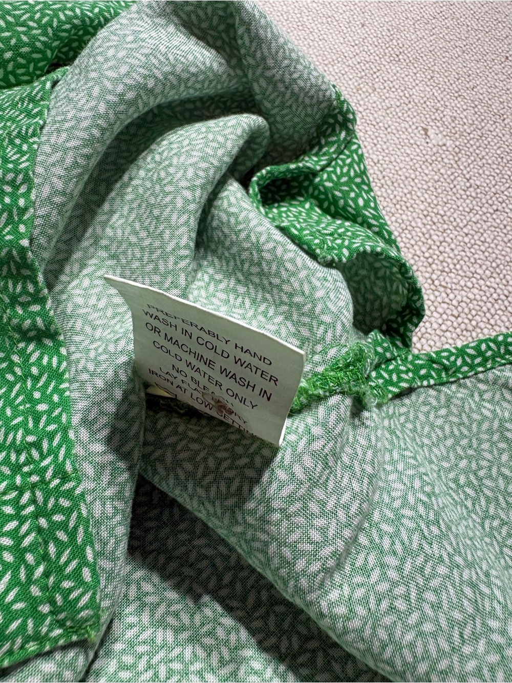 twik Flowy Lightweight Green Button-Down Dolman Boxy Button Down Shirt - Picture 6 of 7